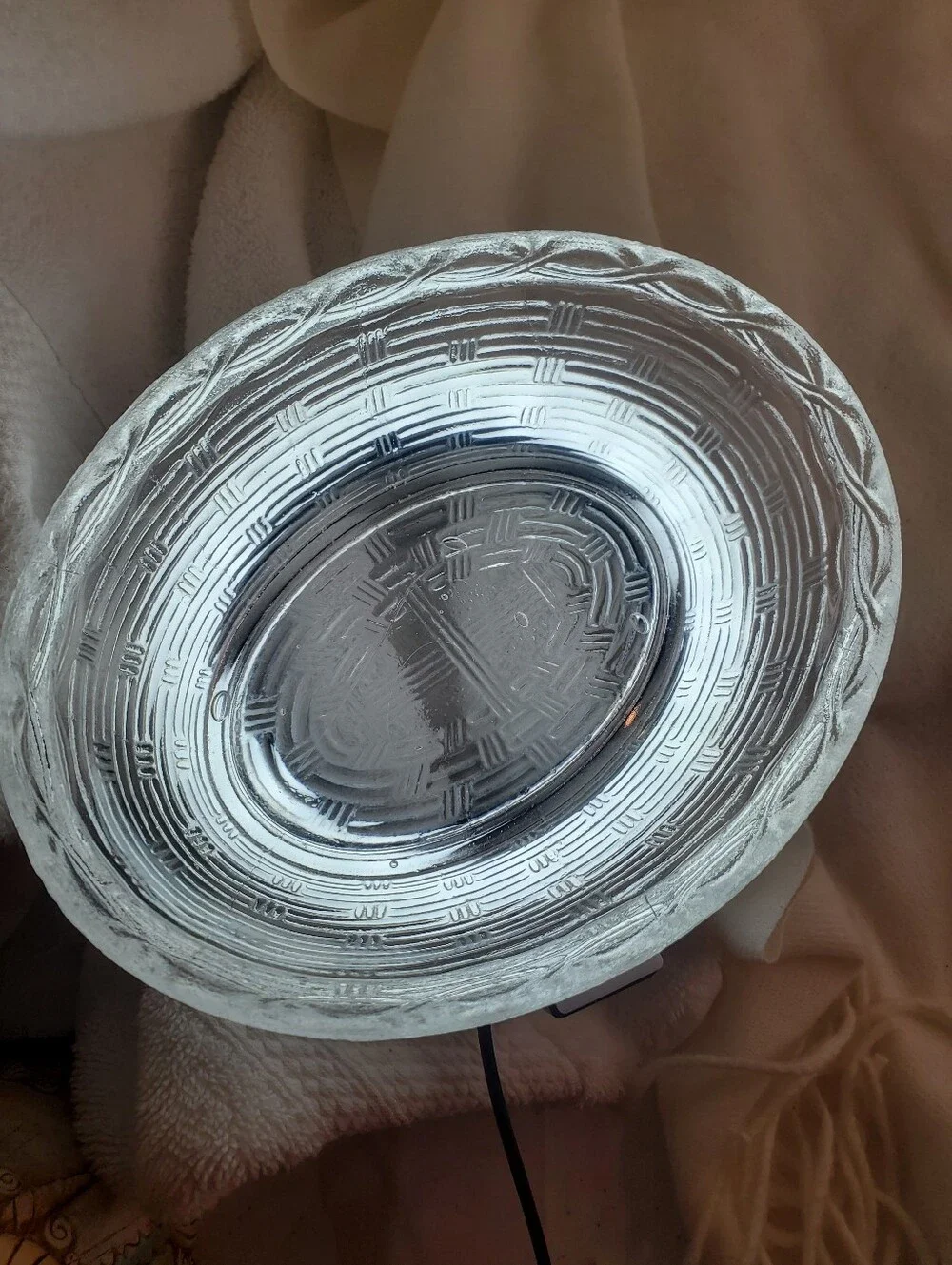 Westmoreland 1950s Glass Rooster on Nest Dish.